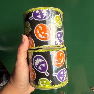 Halloween Ribbon with Pumpkin Design